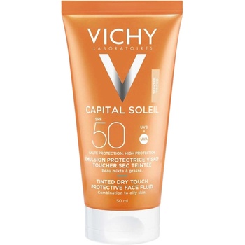 Vichy Capital Soleil Матираща тонирана емулсия за лице Dry Touch BB, SPF50, 50 ml