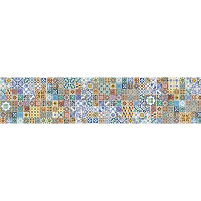 Dimex KI260-097 Samolepící fototapeta do kuchyně Portugal tiles rozměry 260 x 60 cm