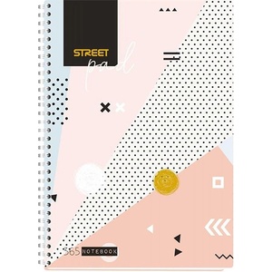 STREET Спирална тетрадка с линийка STREET Pad A/4 100 листа с цветен модел 67157 (67157)
