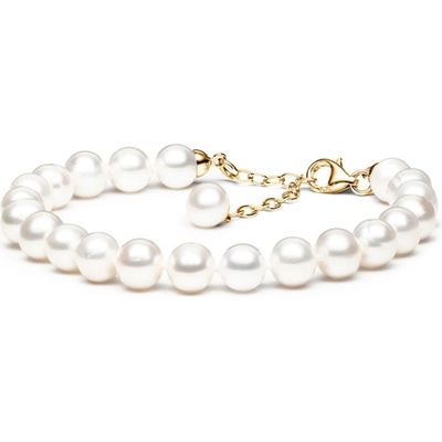 Gaura Pearls perlový náramek Pialoma perla PYFARW685-B zlatá Bílá