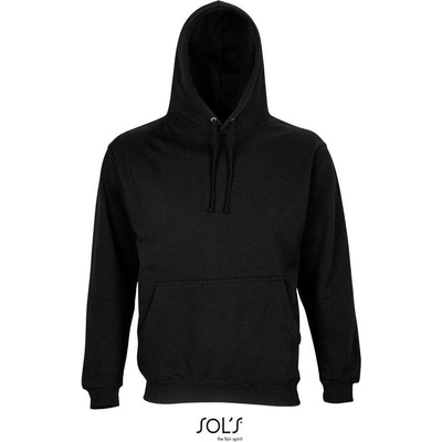 Sol's Condor Unisex mikina s kapuc. čierna