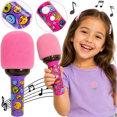 Woopie bezdrôtový karaoke mikrofón s Bluetooth reproduktorom a LED osvetlením pre deti