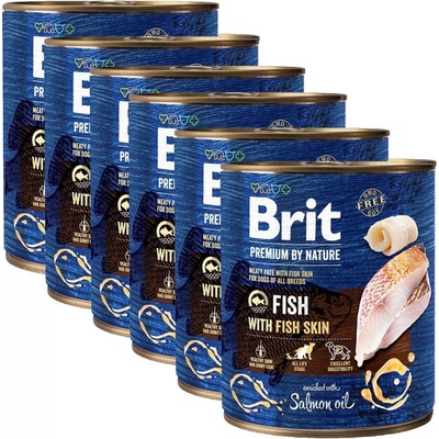 Brit Premium by Nature Dog Fish with Fish Skin 6 x 800 g