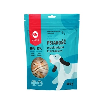 MACED Lisovaná kosť s kuracím mäsom 15 cm 500 g