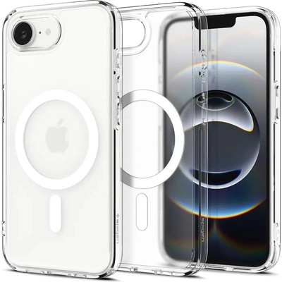 Spigen Калъф Spigen Ultra Hybrid MagSafe за iPhone 16e - бял, полупрозрачен (8809971239752)