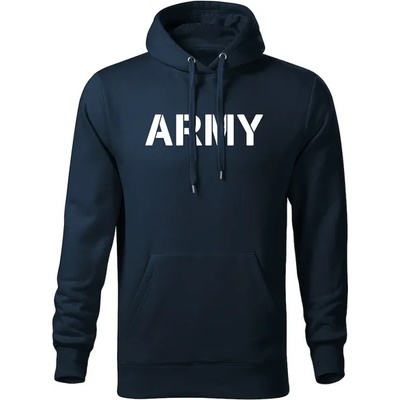 DRAGOWA мъжки суитшърт с качулка Army, тъмносин, 320г/м2 (5746)