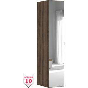 BRW Гардероб flex 50 см / 66 см / 240 см манастирски дъб с огледало (f57-szafa_zestaw_39-dmon)