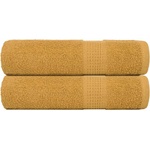 vidaXL Кърпи за душ FROGN 2 бр. Златисти 70x140 см 360 г/м2 (136809)