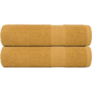 vidaXL Кърпи за душ FROGN 2 бр. Златисти 70x140 см 360 г/м2 (136809)