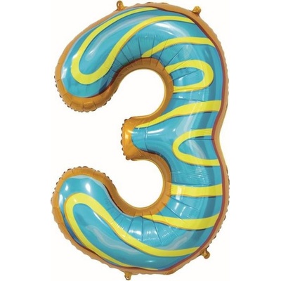 Godan balloons Fóliový balónek číslo 3 sušenka 78 cm KK