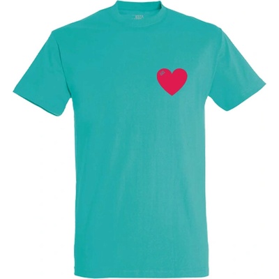Koza Bobkov tričko Heart small Bledomodrá