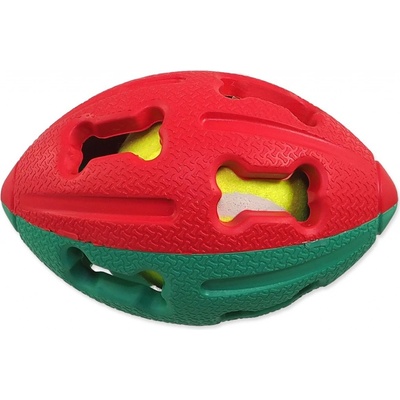 Dog Fantasy Míček gumový rugby tenisákem 12,5 cm – Zboží Mobilmania