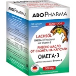 Abo Pharma Омега-3 Рибено масло от сьомга, 500 mg, 120 капсули, Abo Pharma (10003174)