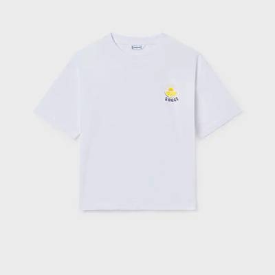 MAYORAL Тениска къс ръкав Sweet в Бял цвят за момиче Mayoral