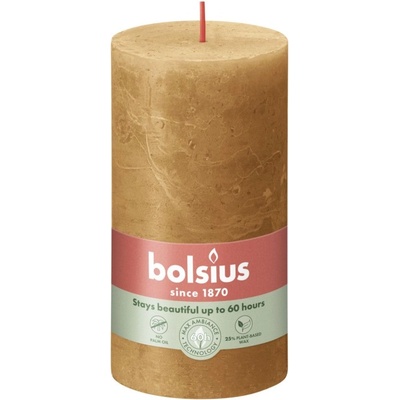 Bolsius Bolsius Polska Sprzedaż sp. z o. o. Валяк за блясък Bolsius Rustic Shine 68x190 мм - Spice Brown (кафяв)