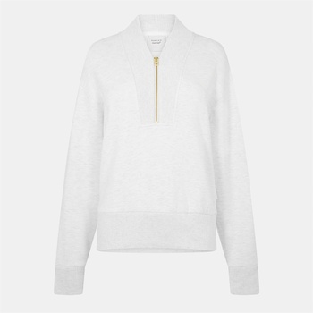 Varley Women's Sally Quarter Zip Soft Fleece Relaxed Fit Fleece - ivory marl