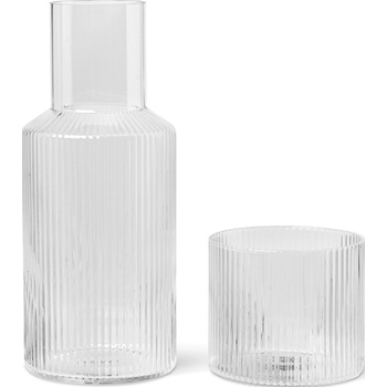 Ferm Living Гарафа Ripple с чаша без столче прозрачна 2 части (5447)