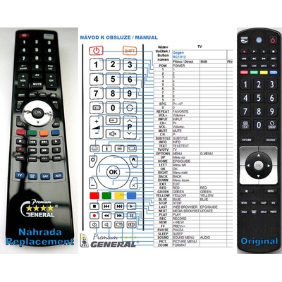 GENERAL FINLUX RC5110, RC5112 - съвместимо дистанционно управление на марката General (RC5110, RC5112)