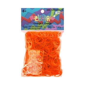 RAINBOW LOOM Original gumičky 600 kusů neonově oranžové