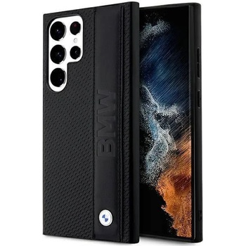 Image 1 of BMW Луксозен Калъф за Samsung S23 Ultra, BMW Leather Textured & Stripe Case, Черен (BMHCS23L22RDPK)