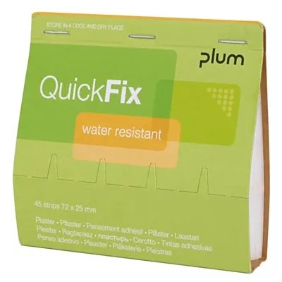 Plum Превръзка за рани "Quick Fix", 45 броя, водоустойчива, PLUM 5511/GANPL5511 (5511/GANPL5511)