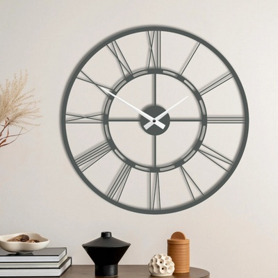Karls Design Drevené nástenné hodiny Glow zlatá