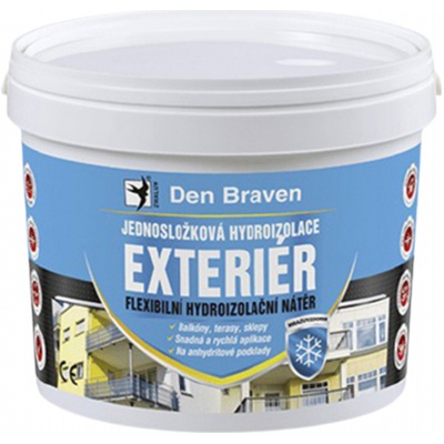 Den Braven Hydroizolace EXTERIÉR Jednosložková hydroizolace EXTERIÉR, kbelík 2,5 kg, modrá