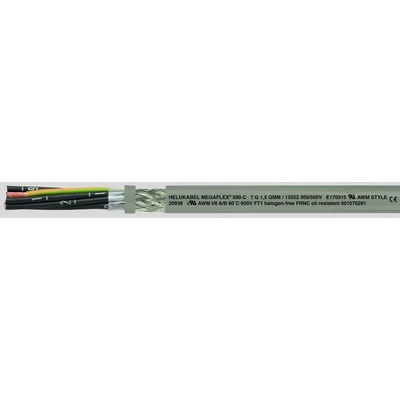 Helu MEGAFLEX® 500 13565-1000 riadiaci kábel 4 G 2.5 mm² 1000m sivá