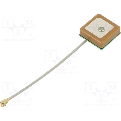 YIC ATIGG1540-1 Anténa; GNSS,GPS; 1dBi; RHCP; 15x15x4mm; -20÷65°C; Dél: 60mm; IPEX