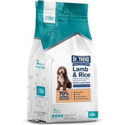 Dr. Trend Premium Dog Food Adult Medium & Large Lamb Light храна за кучета средна и едра порода с агнешко 2kg