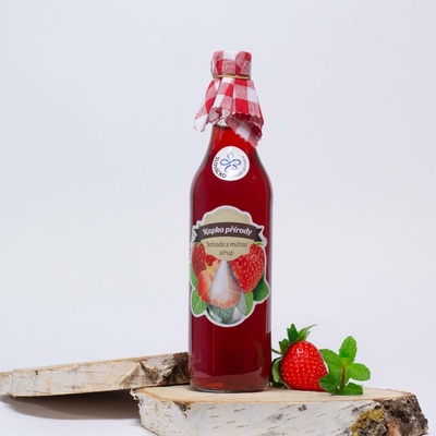 Kapka Přírody Jahodový sirup s mátou 200 ml