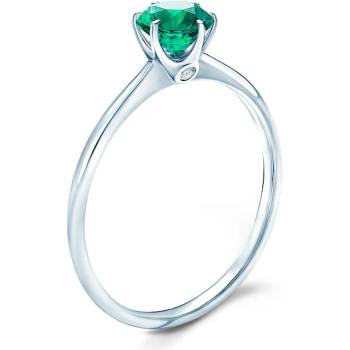 Image 1 of SAVICKI Годежен пръстен The Journey: бяло злато, смарагд