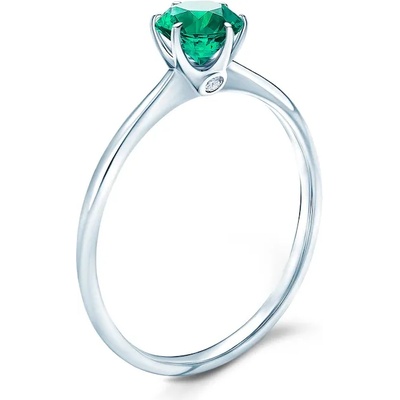 SAVICKI Годежен пръстен The Journey: бяло злато, смарагд