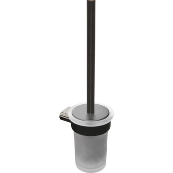Sat WC štětka Simply R PVD gun metal mléčné sklo SATDSIMR37GM