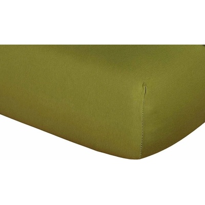 Dadka jersey prostěradlo olivové 90x200x18