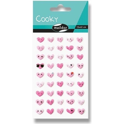 Maildor Samolepky 3D Cooky Emotikony srdce