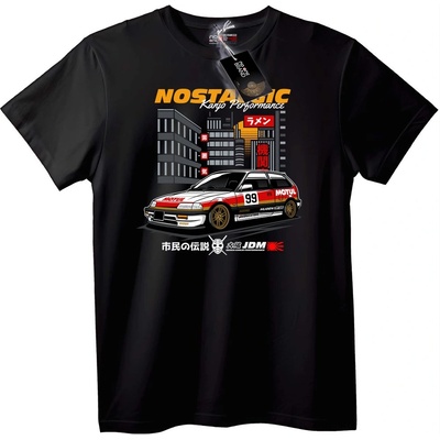 NOONEBRAND Тениска Носталгичен JDM - 2XL, White