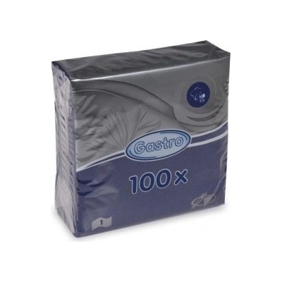 Gastro ubrousky papírové 1V 100ks tmavě modré 33x33cm