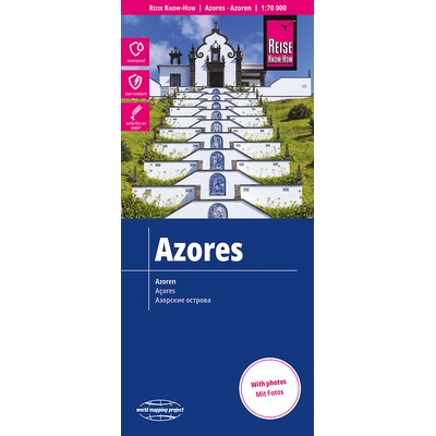 World Mapping Project Landkarte Azoren 1:70.000. Azores. Acores