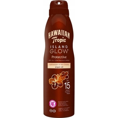Hawaiian Tropic Olej ve spreji na opalování Tropic Island Glow SPF15 177 ml