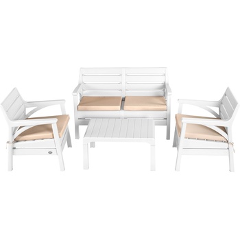 Mira-N Horecano - градински комплект „Маями, 4 части, бял (HK-800) (0131739)