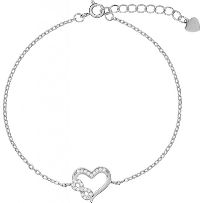 Again Jewelry Nežný strieborný náramok Infinity Love AJNR0017