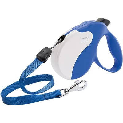 Ferplast - Amigo Cord Large - Автоматичен повод за кучета до 50 кг, 5 метра въже, синьо бял