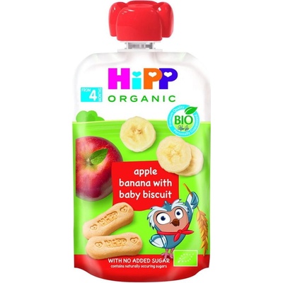 HiPP BIO ovocný Jablko banán a Baby sušienky 100 g