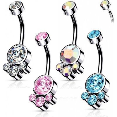 Šperky4U ocelový piercing do pupíku BS0008-Q
