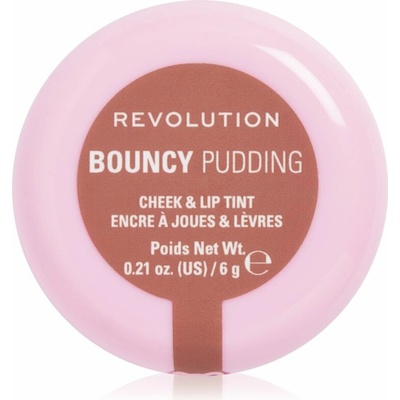 Revolution Bouncy Pudding Lip & Cheek multifunkčné líčidlo na pery a tvár Hazy Nude 6 g