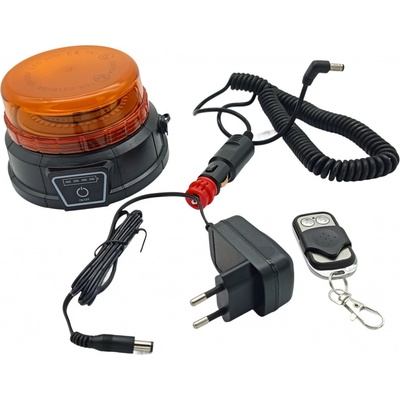 Maják LED magnetický, Aku, dálkové ovl., oranžový | Zboží Auto