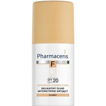 Pharmaceris F-Fluid Foundation intenzivně krycí make-up s dlouhotrvajícím efektem SPF20 1 Ivory For All skin Types with Imperfections 30 ml