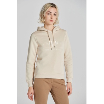 Gant Reg Tonal Shield Hoodie Soft Oat