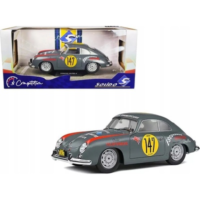 Solido Porsche 356 Pre a Coupe N 147 Racing Panam 1954 Šedá Červená 1:18